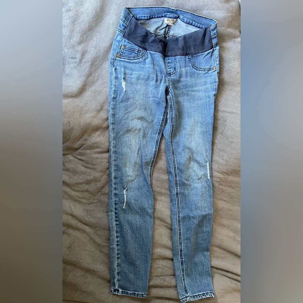 Maternity ribbed skinny jeans